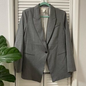 Grey pinstripe blazer!